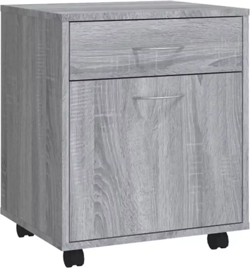 VidaXL -Kast-verrijdbaar-45x38x54-cm-bewerkt-hout-grijs-sonoma-eiken - Foto 3