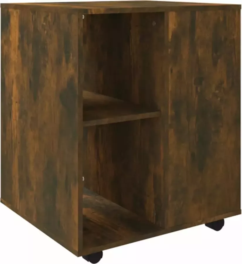 VidaXL -Kast-verrijdbaar-60x53x72-cm-bewerkt-hout-gerookt-eikenkleurig - Foto 2
