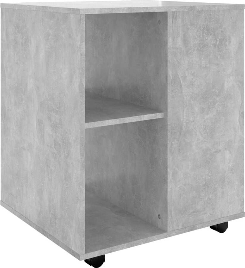 VidaXL Prolenta Premium Kast verrijdbaar 60x53x72 cm spaanplaat betongrijs - Foto 2