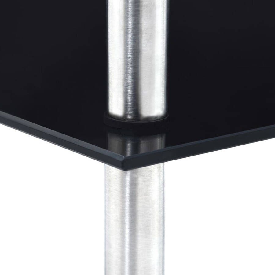 VidaXL Prolenta Premium Kastje 4-laags 30x30x100 cm gehard glas zwart - Foto 2