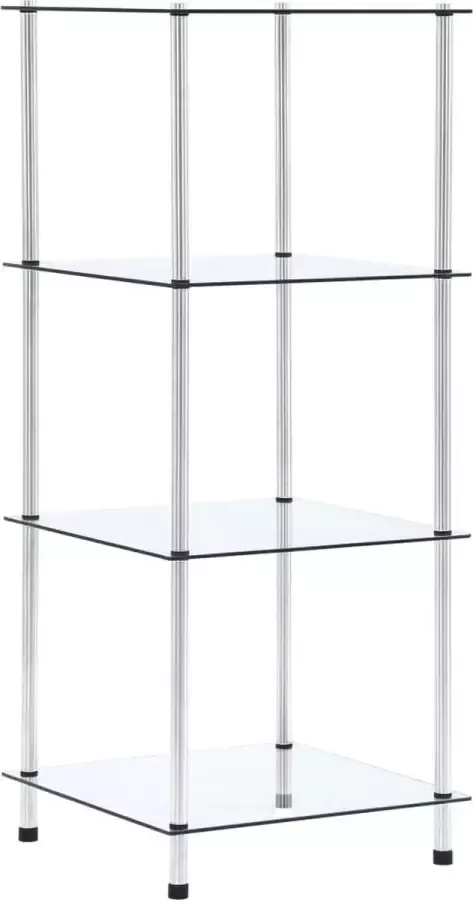 VidaXL Prolenta Premium Kastje 4-laags 40x40x100 cm gehard glas transparant