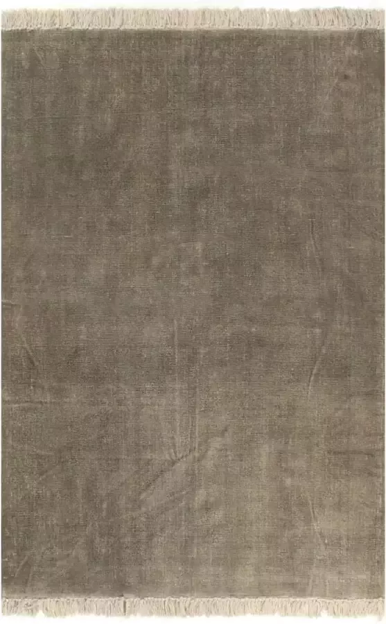 VidaXL Kelim vloerkleed 160x230 cm katoen taupe