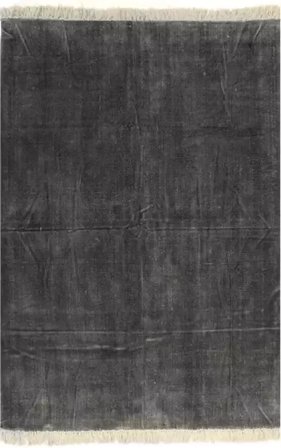 VidaXL Kelim vloerkleed 200x290 cm katoen antraciet