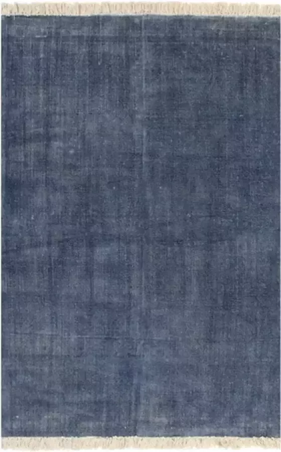 VidaXL Kelim vloerkleed 200x290 cm katoen blauw