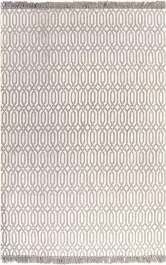 VidaXL -Kelim-vloerkleed-met-patroon-120x180-cm-katoen-taupe - Foto 2