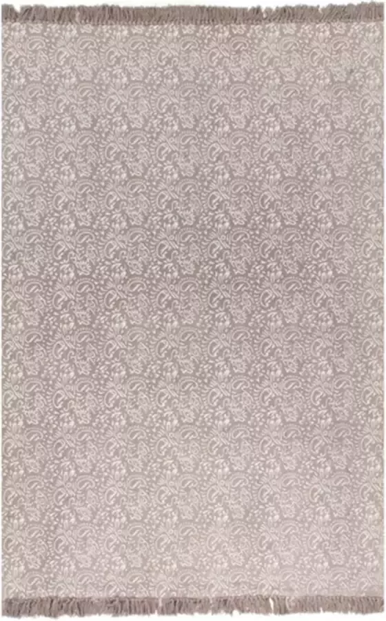 VidaXL -Kelim-vloerkleed-met-patroon-120x180-cm-katoen-taupe