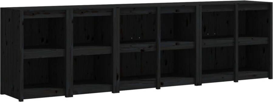 VidaXL -Keukenkasten-voor-buiten-4-st-massief-grenenhout-zwart - Foto 2