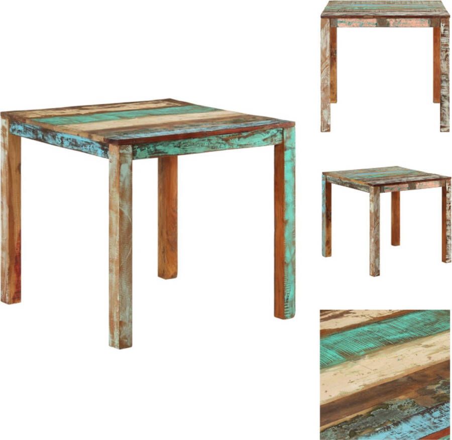 VidaXL Eettafel Eettafels Eetkamertafel Eetkamertafels Eettafel 82x80x76 cm massief gerecycled hout