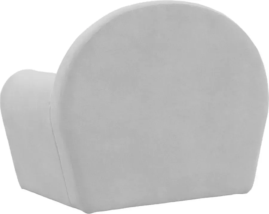 VidaXL Kinderbank zacht pluche lichtgrijs - Foto 2