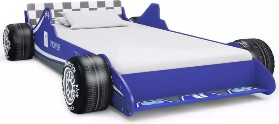 VidaXL -Kinderbed-raceauto-blauw-90x200-cm - Foto 2