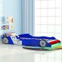 VidaXL -Kinderbed-raceauto-met-LED-verlichting-blauw-90x200-cm - Thumbnail 1