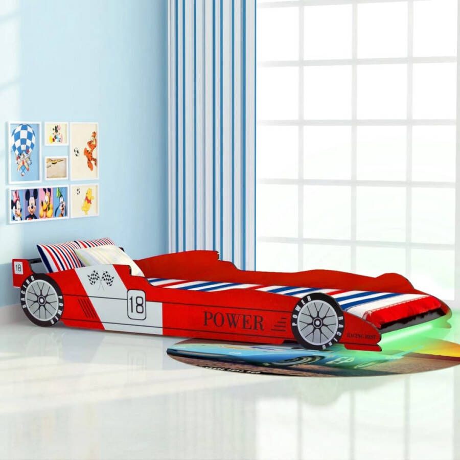 VidaXL -Kinderbed-raceauto-met-LED-verlichting-rood-90x200-cm - Foto 2