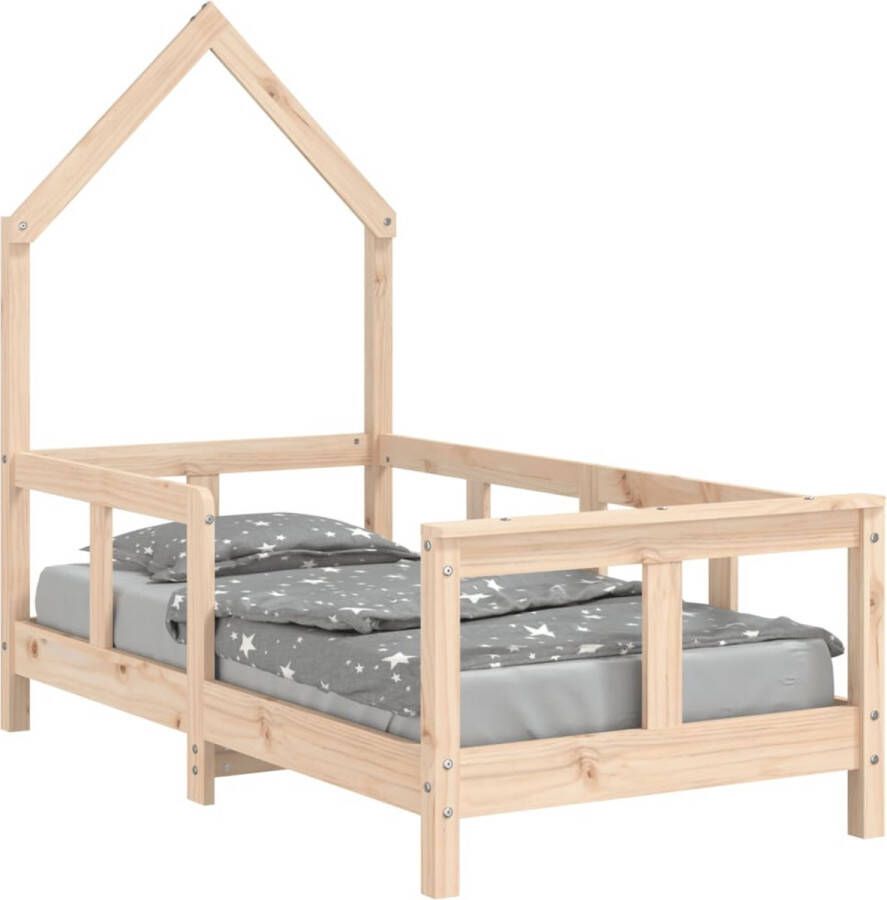 VidaXL Kinderbedframe 70x140 cm Grenenhout Kinderbed Huisbed Grenenhout Bed Houten Bed Kinderkamer Meubels Kids Bedroom Furniture Peuterbed - Foto 3