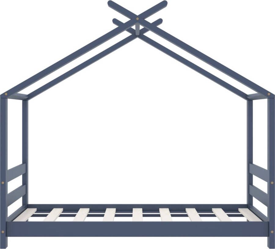 VidaXL -Kinderbedframe-massief-grenenhout-grijs-70x140-cm - Foto 3