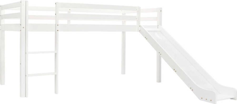 Vida XL Kinderhoogslaper met glijbaan en ladder grenenhout 97x208 cm SKU: V282713 - Foto 4