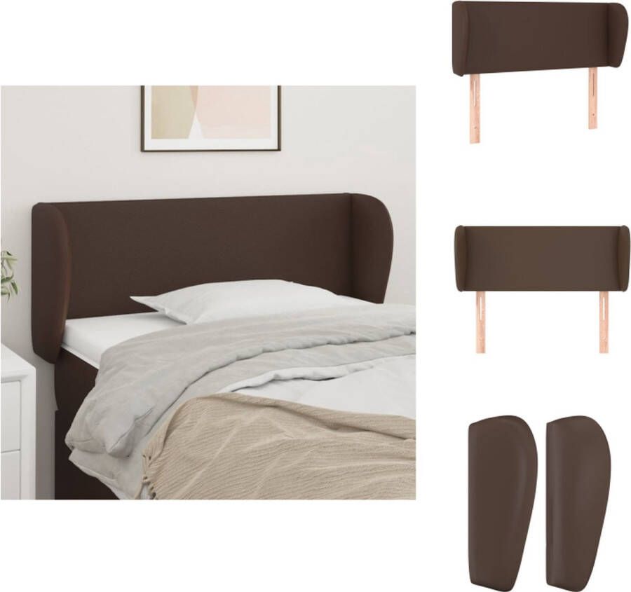 VidaXL klassiek bed hoofdbord bruin 93 x 23 x 78 88 cm verstelbare hoogte Bedonderdeel