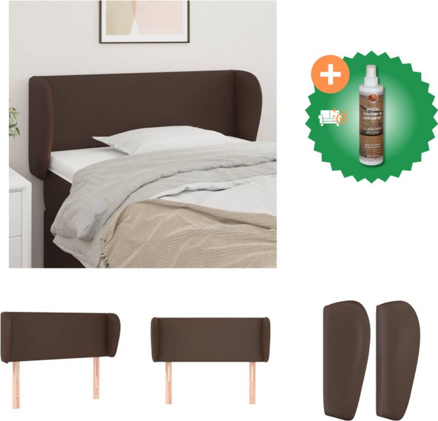 VidaXL klassiek bed hoofdbord bruin 93 x 23 x 78 88 cm verstelbare hoogte Bedonderdeel Inclusief Houtreiniger en verfrisser