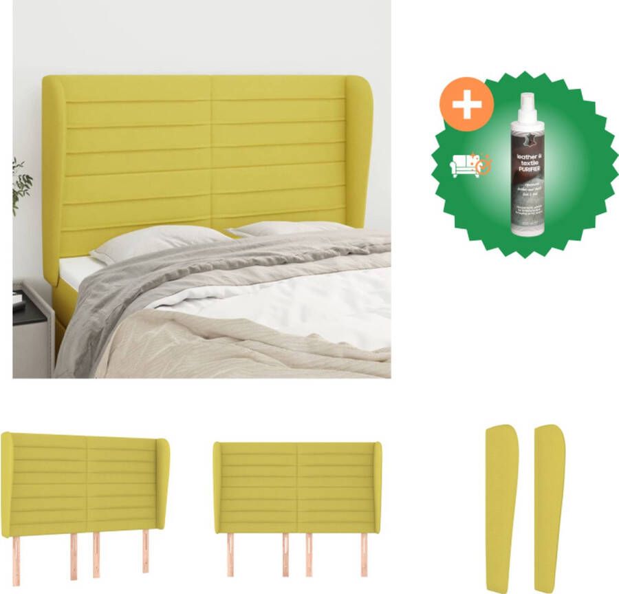 VidaXL Klassiek Groen Hoofdbord 147 x 23 x 118 128 cm Duurzaam en verstelbaar Bedonderdeel Inclusief Reiniger