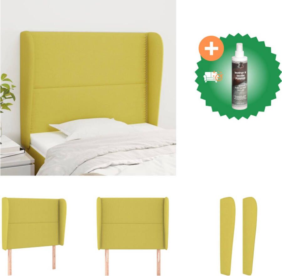 VidaXL Klassiek Groen Hoofdbord 83 x 23 x 118 128 cm Duurzaam materiaal Bedonderdeel Inclusief Reiniger