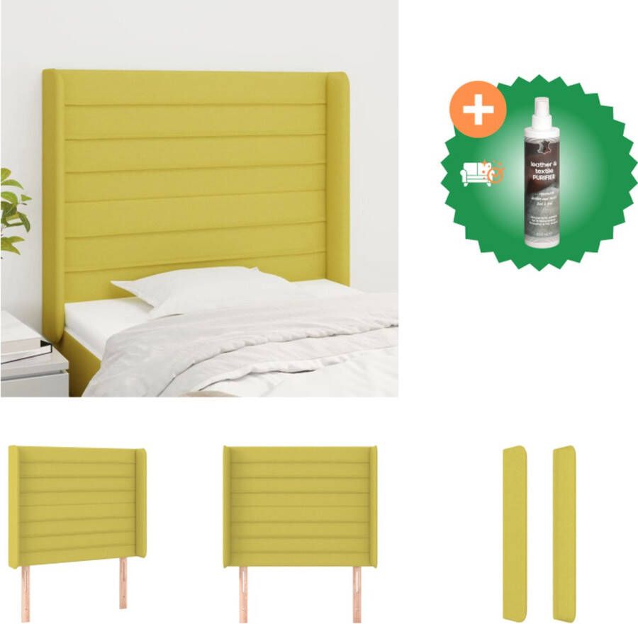 VidaXL Klassiek Groen Hoofdbord 83x16x118 128 cm Duurzaam en comfortabel Bedonderdeel Inclusief Reiniger