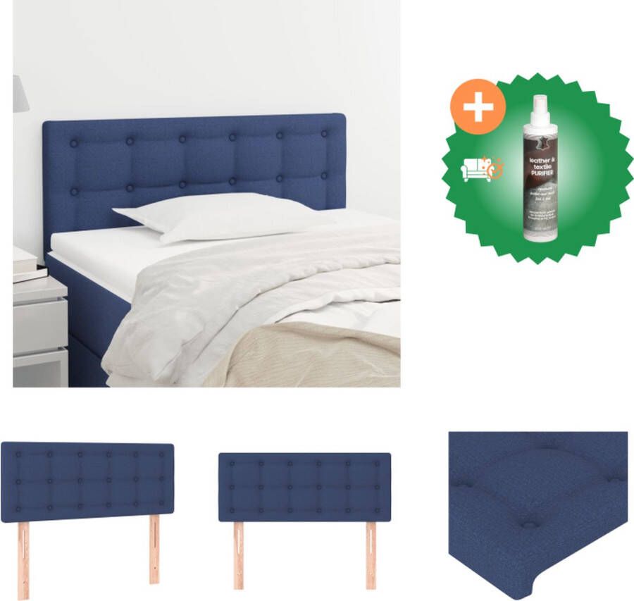 VidaXL Hoofdbord Blauw Klassiek Bedhoofdbord 80 x 5 x 78 88 cm Duurzaam Materiaal Bedonderdeel Inclusief Reiniger