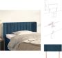 VidaXL Klassiek Hoofdbord Fluweel Verstelbare Hoogte Donkerblauw 93 x 16 x 78 88 cm Bedonderdeel - Thumbnail 1