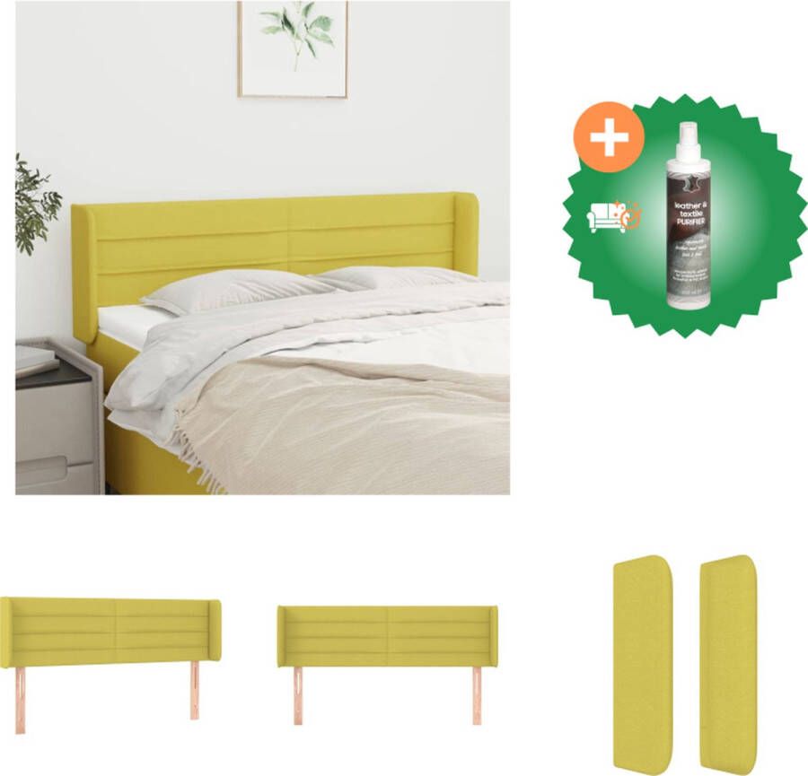 VidaXL Klassiek Hoofdbord Groen 147 x 16 x 78 88 cm Duurzaam Verstelbare Hoogte Bedonderdeel Inclusief Reiniger