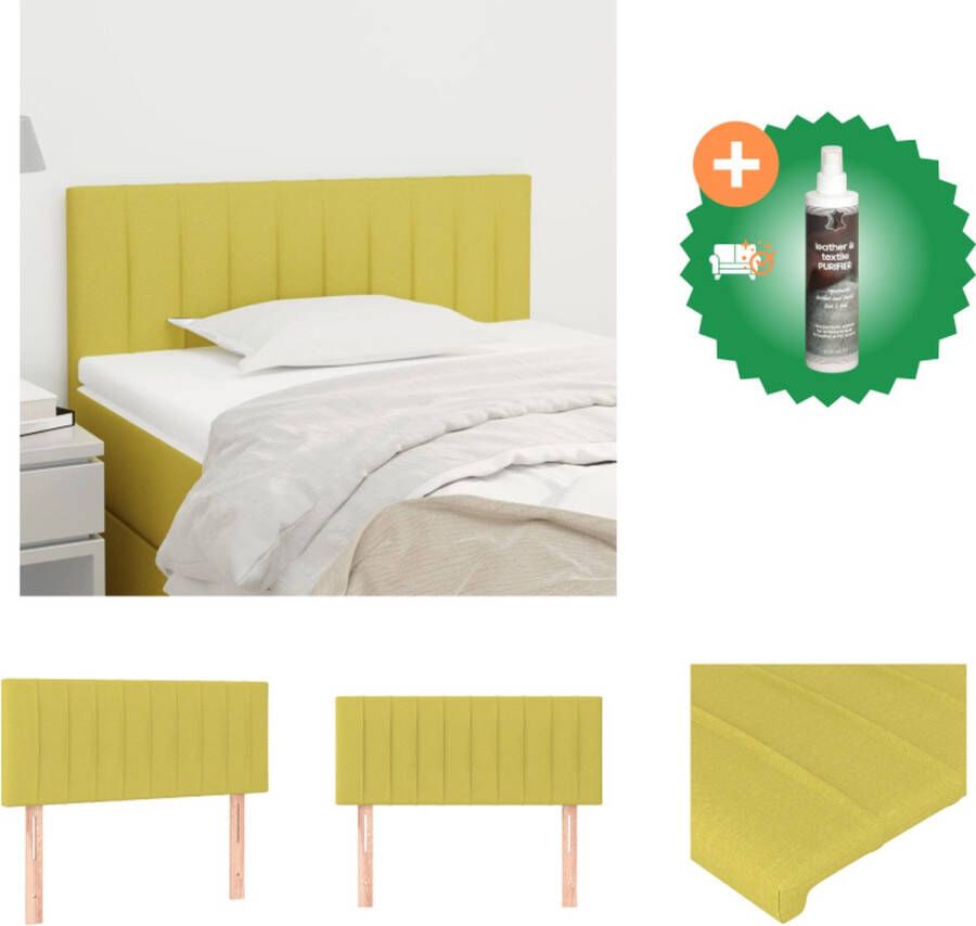 VidaXL Klassiek Hoofdbord Groen 80 x 33.5 x 78 cm Duurzaam Verstelbaar Stabiele poten Comfortabele ondersteuning Bedonderdeel Inclusief Reiniger