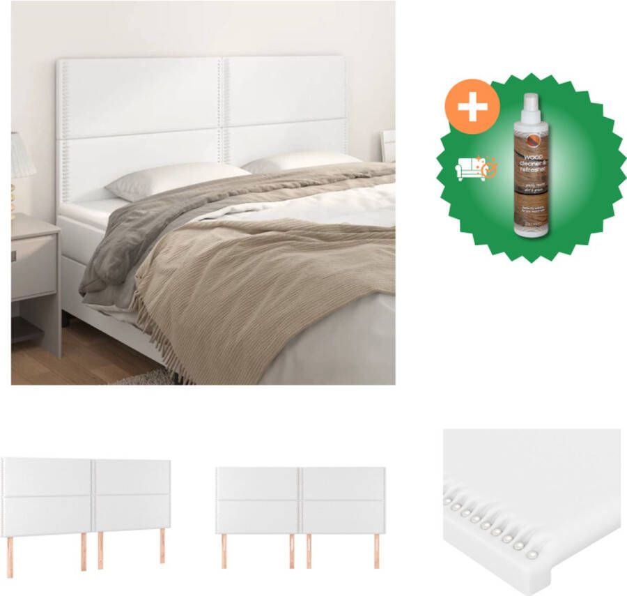 VidaXL Klassiek Hoofdbord Kunstleer Verstelbare Hoogte Stevige Poten Comfortabele Ondersteuning Elegant Ontwerp Bedonderdeel Inclusief Houtreiniger en verfrisser