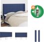 VidaXL Hoofdbord met randen 203x16x118 128 cm stof blauw Bedonderdeel Inclusief Reiniger - Thumbnail 3