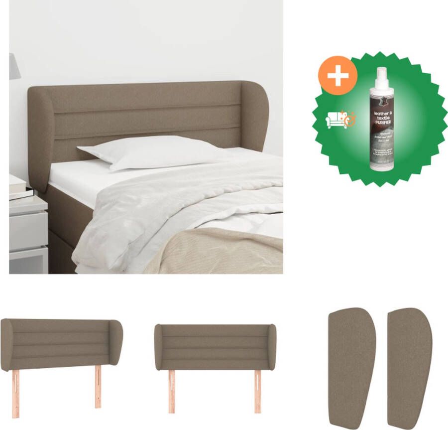 VidaXL Hoofdbord Trendy Ontwerp 93 x 23 x 78 88 cm Taupe Duurzaam Materiaal Bedonderdeel Inclusief Reiniger