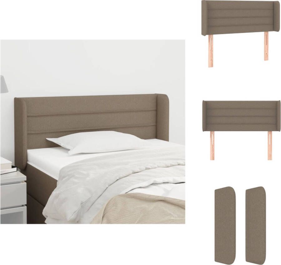 VidaXL Hoofdbord Hoofdeind met Verstelbare Hoogte Comfortabele Ondersteuning Taupe 83 x 16 x 78 88 cm Bedonderdeel - Foto 5
