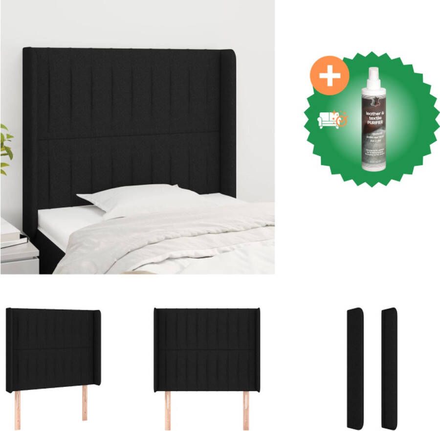 VidaXL Hoofdbord klassiek bedombouw Afmeting 93x16x118 128 cm Kleur zwart Bedonderdeel Inclusief Reiniger