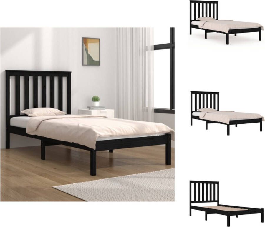 VidaXL Klassiek Houten Bedframe 195.5 x 95.5 x 31 cm Massief Grenenhout Bed