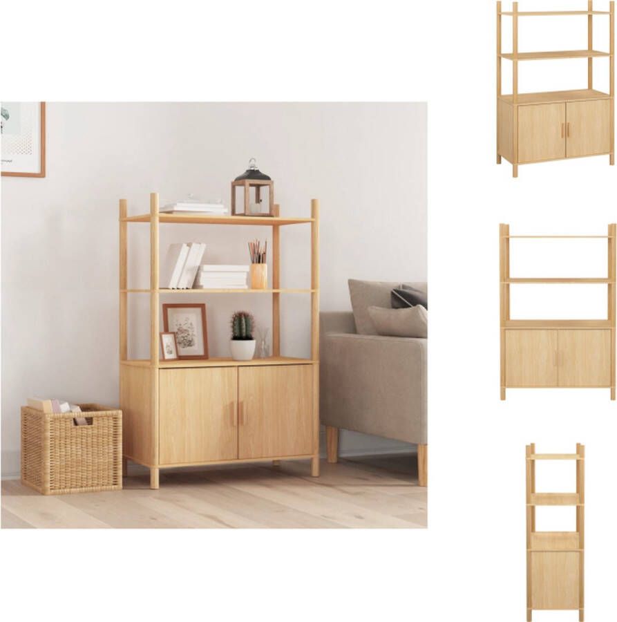 VidaXL Klassieke Hoge Kast Decoratieve en praktische toevoeging Duurzaam bewerkt hout Stabiele houten poten Voldoende opbergruimte 80 x 40 x 121 cm Keukenkast - Foto 2