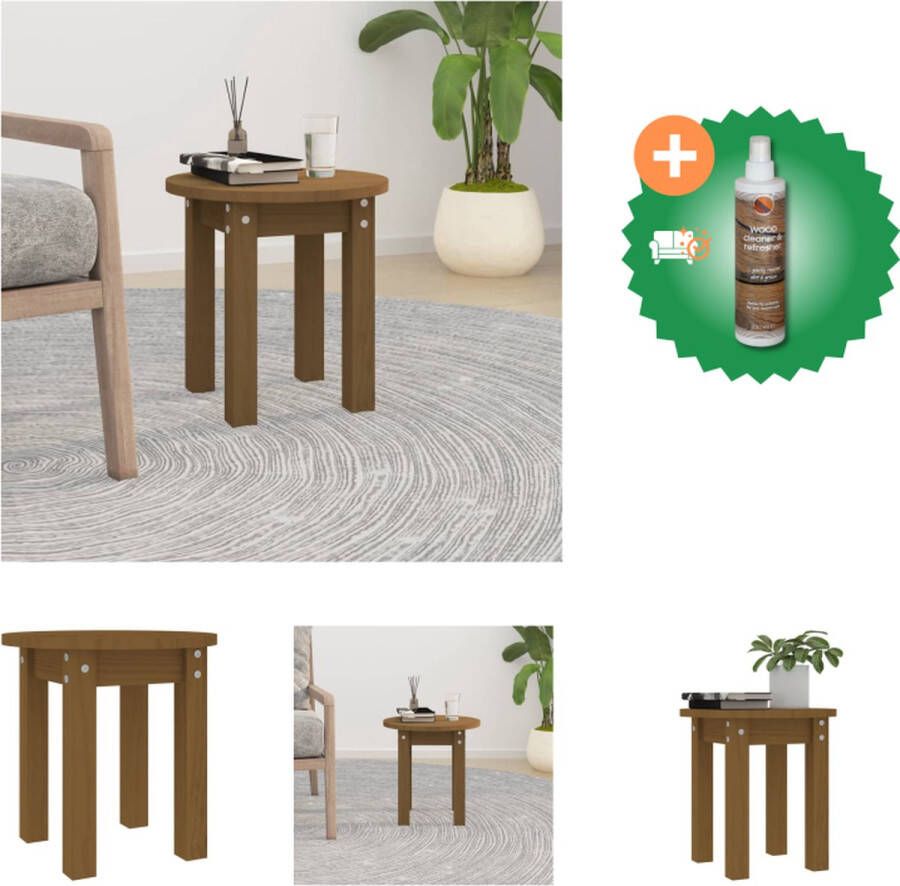 VidaXL Klassieke houten salontafel 35 x 35 cm Massief grenenhout Tafel Inclusief Houtreiniger en verfrisser