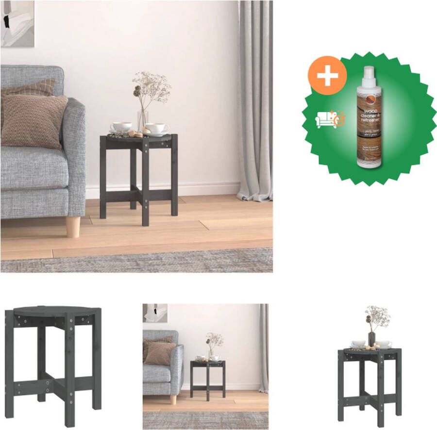 VidaXL Klassieke houten salontafel 42.5 x 45 cm Massief grenenhout Tafel Inclusief Houtreiniger en verfrisser - Foto 2