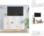 VidaXL Klassieke Televisiekastenset TV-meubel 100x34.5x40cm en 40x34.5x80cm Hoogglans wit Kast - Thumbnail 2