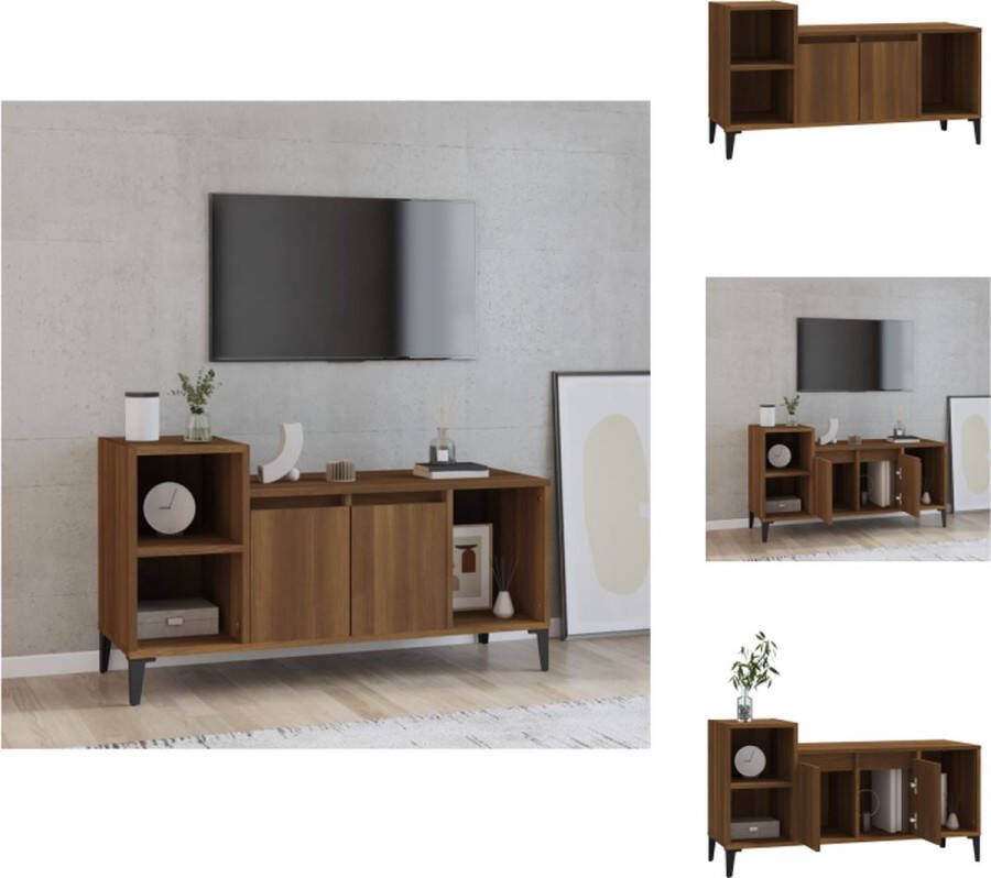 vidaXL Klassieke Tv-kast 100 x 35 x 55 cm Bruineiken Kast