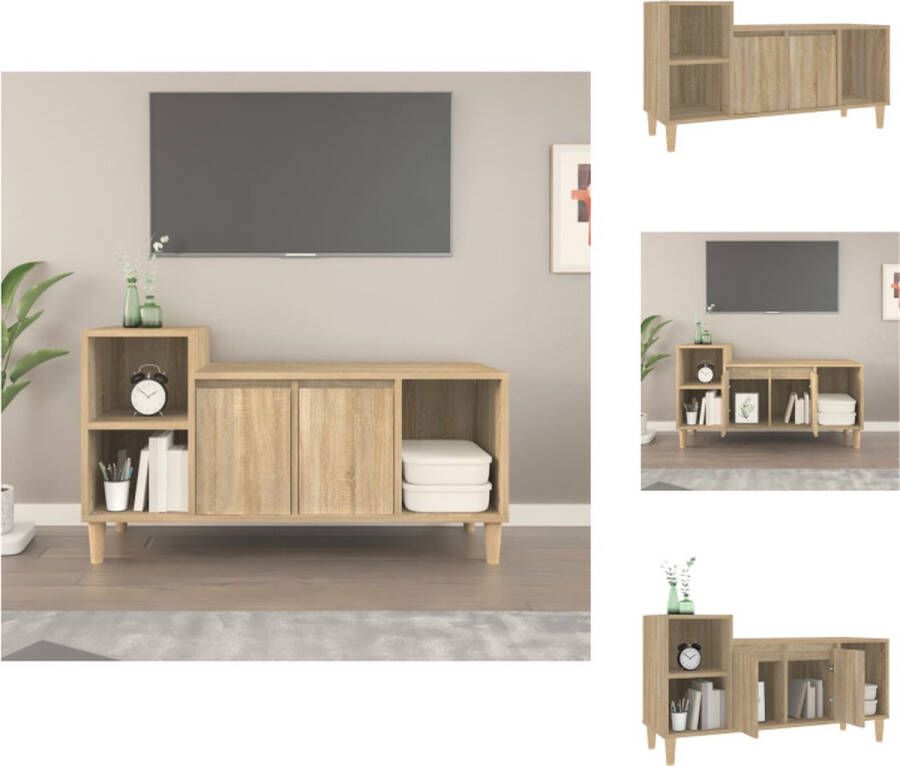 vidaXL Klassieke TV-kast 100 x 35 x 55 cm Sonoma eiken Kast