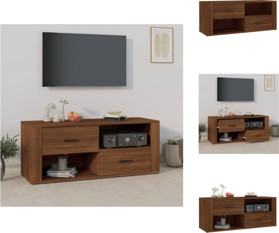 VidaXL Klassieke Tv-kast 100x35x40 cm Bruineiken Kast