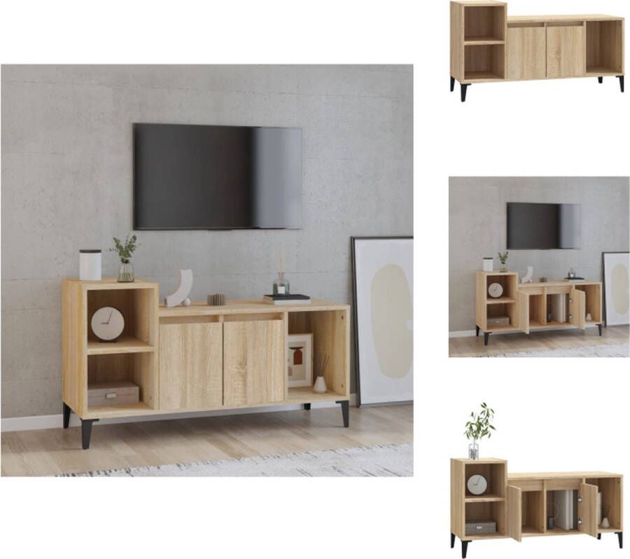 vidaXL Klassieke Tv-kast Sonoma Eiken 100x35x55 cm Kast