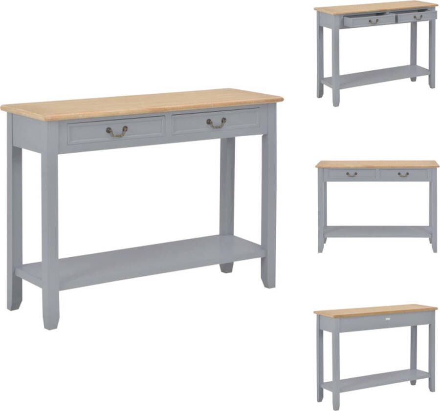 VidaXL Wandtafel Wandtafels Bijzettafel Bijzettafels Wandtafel 110x35x80 cm hout grijs - Foto 2