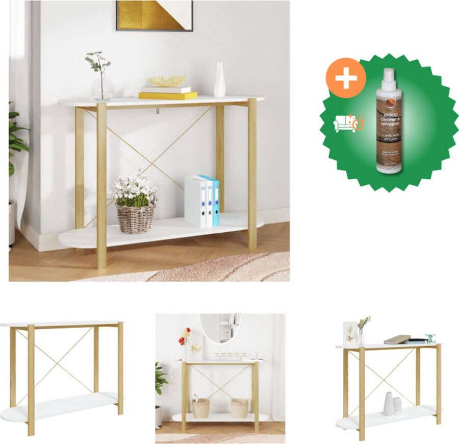 VidaXL Klassieke wandtafel Dressoir 110 x 38 x 75 cm Wit Hoge kwaliteit Tafel Inclusief Houtreiniger en verfrisser