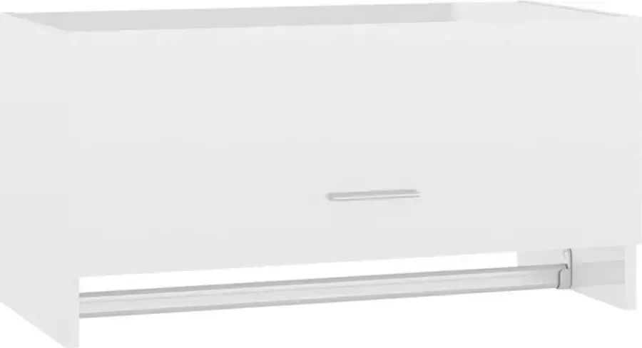 vidaXL Kledingkast 70x32.5x35 cm spaanplaat hoogglans wit