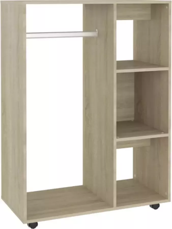 VidaXL -Kledingkast-80x40x110-cm-bewerkt-hout-sonoma-eikenkleurig - Foto 4