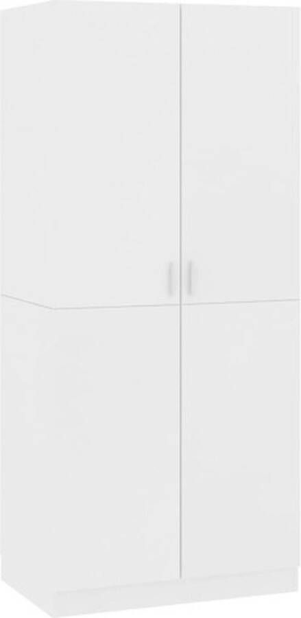 VidaXL -Kledingkast-80x52x180-cm-bewerkt-hout-wit - Foto 4