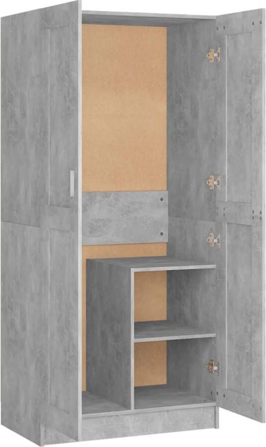 VidaXL -Kledingkast-82 5x51 5x180-cm-bewerkt-hout-betongrijs - Foto 2