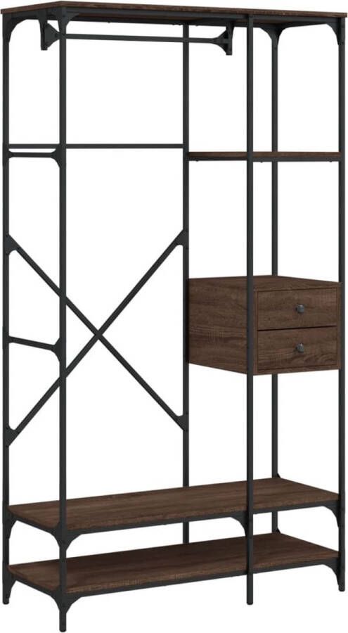 VidaXL -Kledingkast-met-lades-100x40x180-cm-bewerkt-hout-bruineiken - Foto 3