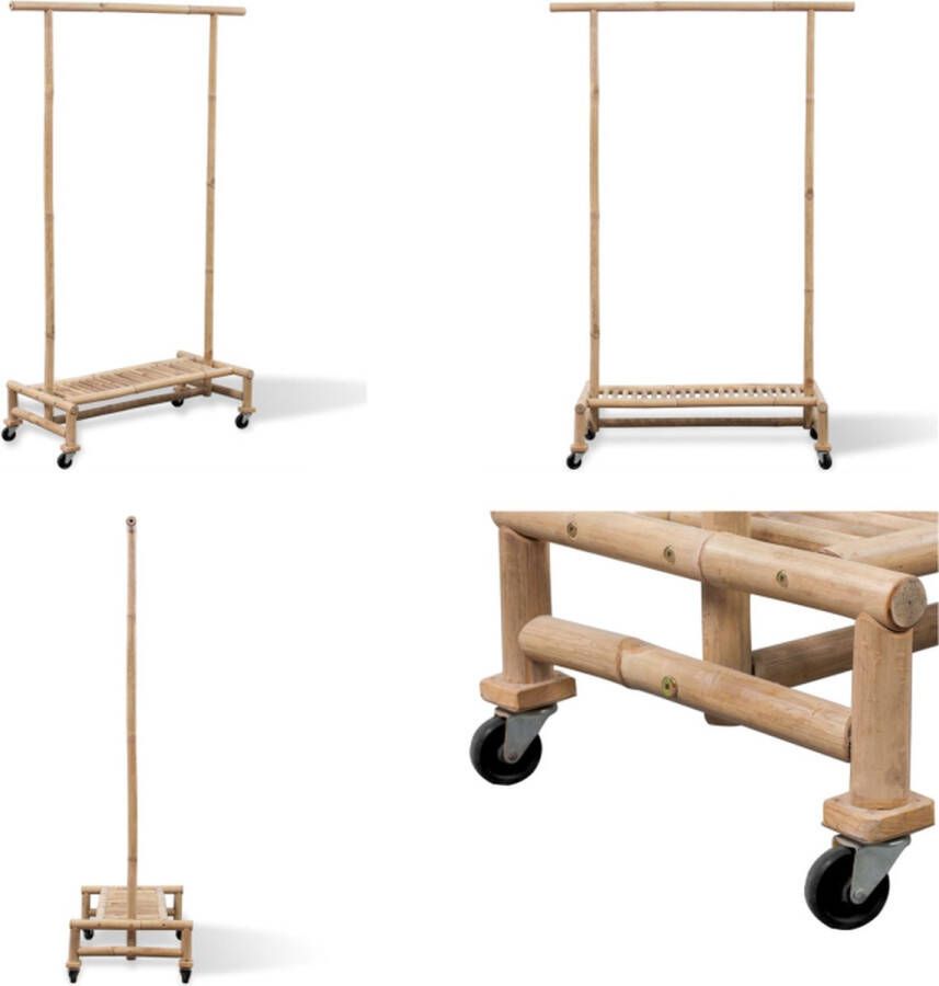 VidaXL Kledingrek bamboe Kledingrek Kledingrekken Kleding Rek Kleding Rekken